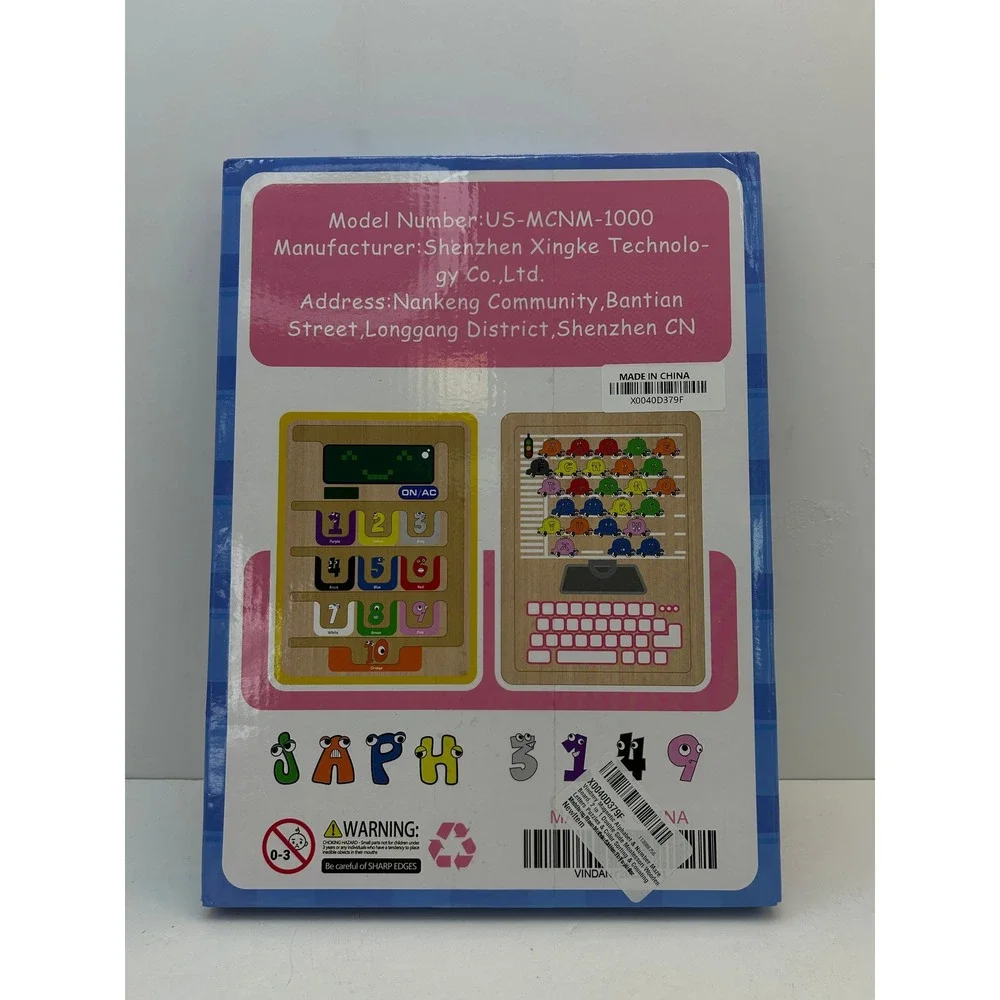 Vindany Magnetic Alphabet Number Maze Kids OS Blue US-MCNM-1000